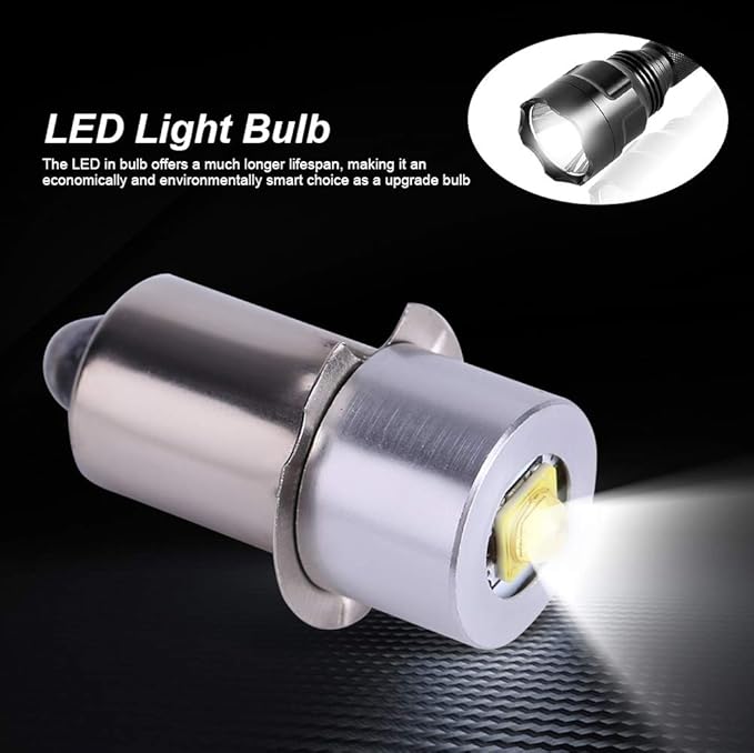 CUIFATI Upgrade Led Bulb, 5w 6-24v P13.5s High Power Led Upgrade Bulb,with for Upgrade Bulb Or Replacement Flashlight Bulb.
