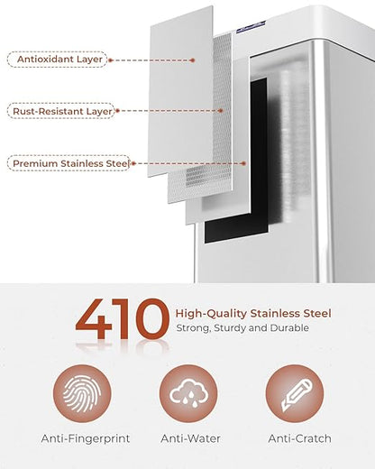 TLSUNNY 13.2 Gallon Motion Sensor Trash Can,Touchless Automatic Garbage Can,Brushed Stainless Steel Smart Bin,with Bag Holder,Soft Close Lid,for Kitchen,Office,RV,Bedroom,Living Room (Silver, 50L)