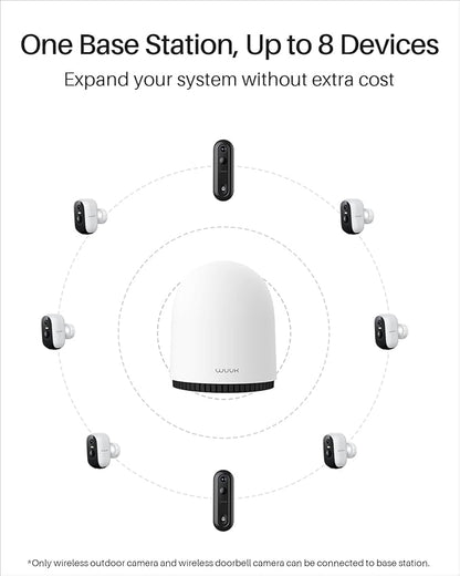 WUUK Security Cameras Wireless Outdoor, Indoor Home Surveillance System, 2K, No Monthly Fee, Motion Alert, Night Vision, 2.4/5 GHz WiFi, 32G Local Storage, Compatible with Alexa & Google, 4-Camera Kit