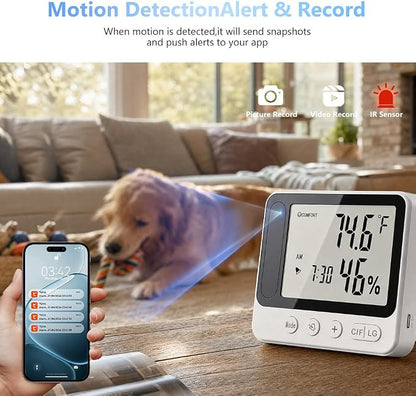 Hidden WIFI Wireless Security MINI Camera, 4K Nanny Cam Clock 2.4G& 5G