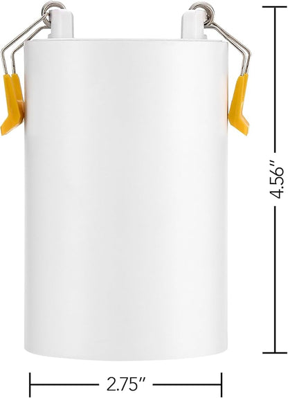 Maxxima 3 in. LED Cylinder Downlight, Recessed Ceiling Spot Light, 1000 Lumens, 5 CCT Selectable 2700K/3000K/3500K/4000K/5000K, Dimmable, White, 90 CRI, IC Rated, Canless, J-Box Included