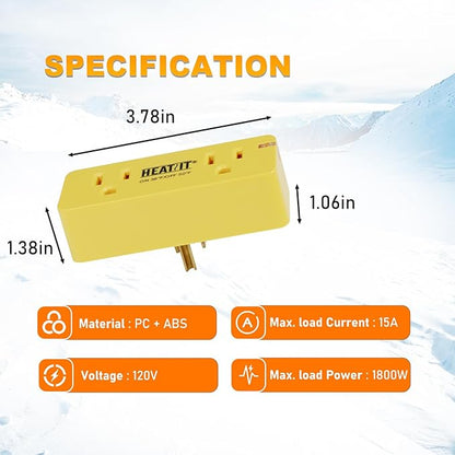 HEATIT ET-21 Freeze Thermostatically Controlled Outlet On at 38F /Off at 50F ET-24 1PCS