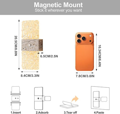 Motion Sensor Light Indoor, 2600 mAh Rechargeable Battery Operated Wall Sconce Set of 2, 0-80LM Dimmable, 3 Colors, Always-On and Dusk to Dawn Motion Mode, Wireless Night Light, Marble Color