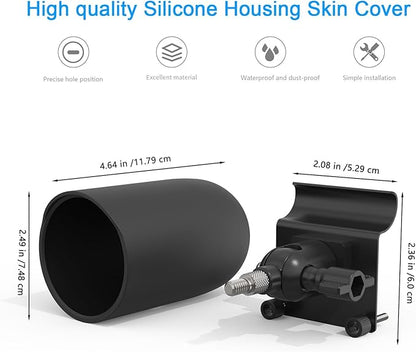 Vinyl Siding Mount + Silicone Skin Cover for TP-Link Tapo MagCam 2024 PCMag(Tapo C425) and Tapo SolarCam 2K Security Cameras (Black)