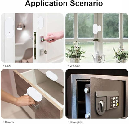 Haozee Door and Window Sensor, Requires Zigbee Hub, Zigbee Connection, Wireless Detector for Alarm Systems and Smart Homes, Compatible with Home Assistant Zigbee2mqtt
