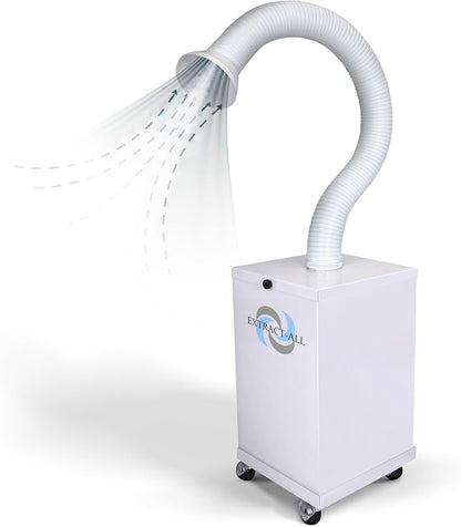 Extract-All Salon Fume Extractor and Source Capture Salon Air Purifier for Toxic Fumes & 3-Stage Filtration, Dust Collector & Air Filtration for Salons, Spas, Craft Workshops (SPA1, White)