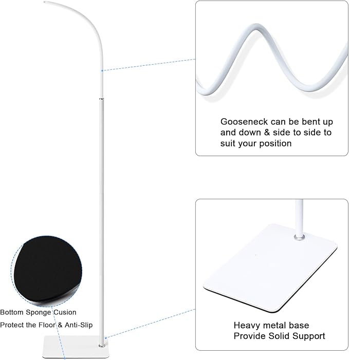 AISVAN Adjustable Height Baby Monitor Floor Stand Holder for Hellobaby HB6560/HB6550 HB65/HB66/HB248 Baby Monitor and Also Compatible with The Nanit Pro Smart Monitor & Flex Stand