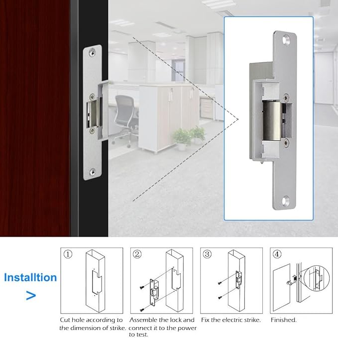 YiToo WiFi Tuya Access Control Fail-Safe Electric Strike Door Lock Kit System Gate Remote Control Opener Smartphone APP Control