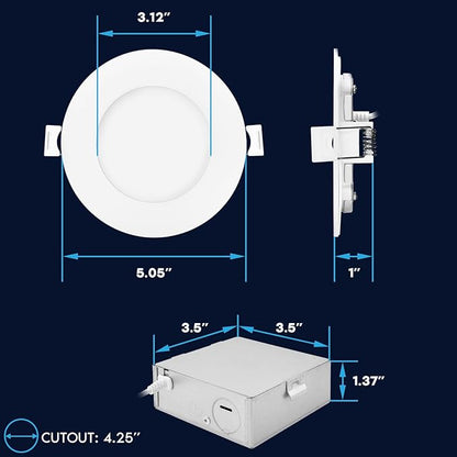 LUXRITE 4 Inch Smart LED Recessed Lighting, RGBW Color Changing, WiFi App and Voice Control, Compatible with Alexa and Google Home, No Hub Required, 10.5W 700LM, CRI 90, IC Rated, Wet Rated (6 Pack)