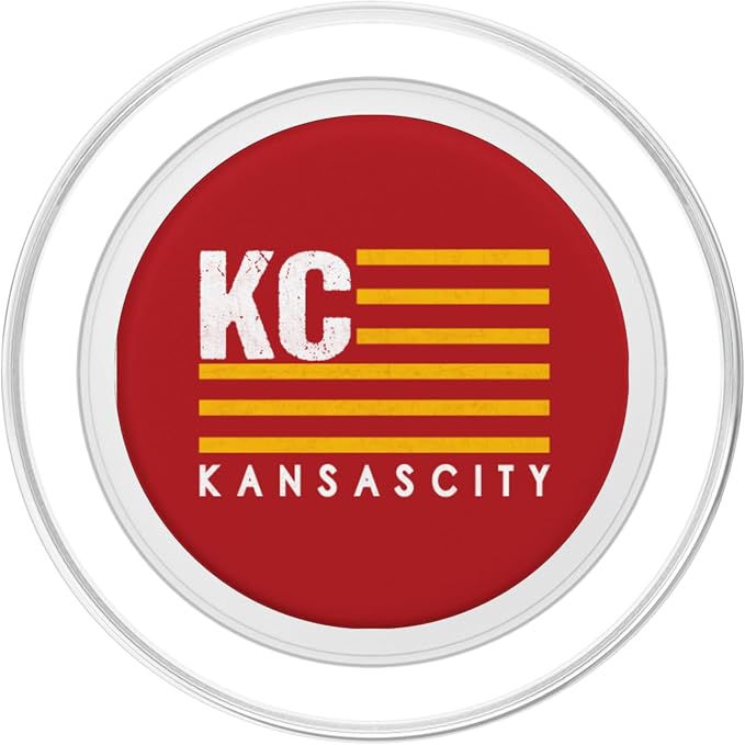 KC Red & Yellow Kansas City USA Flag Kc Red American Flag Kc PopSockets PopGrip for MagSafe