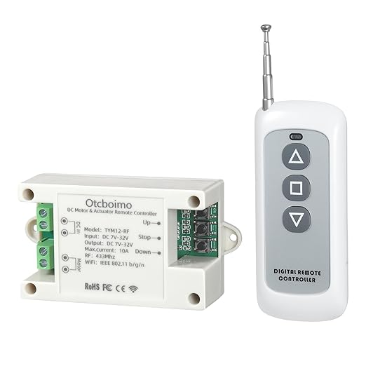 DC7-32V WiFi Smart Linear Actuator Motor Controller, Forward and Reverse Relay, Smart Life APP / RF433Mhz 328FT Remote Control, Compatible with Alexa, Google Home, Siri