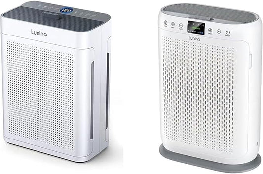 2 Packs Air Purifiers for Home, LUNINO H13 HEPA Air Purifier with PM 2.5 Air Quality Monitor, Aromatherapy Function, Air Cleaner for Pets Hair, Odor, Dust, Smoke, Dander, Pollen