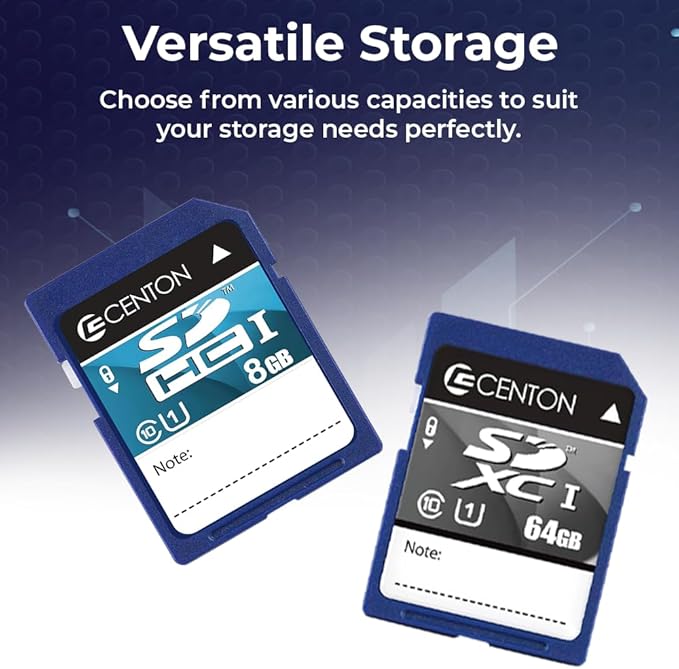 Centon Electronics MP Essential SDXC Card, Ultimate Memory Card for Phones, Tablets, Cameras, and More, UHS1, 64GB, 5 Bulk Pack