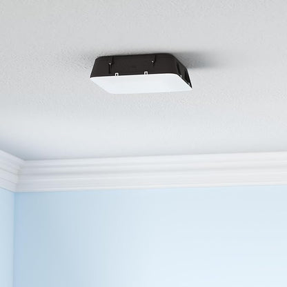 Lithonia Lighting 10" Square Canopy LED Outdoor Ceiling Light, Dusk-to-Dawn Photocell and Motion Sensor Outdoor Lights, Adjustable Brightness and Switchable Color Temperature, Wet Rated, Dark Bronze