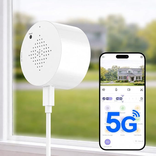2K Window Camera, 2.4G/5G WiFi Indoor Stick On Camera for Home Security | No-Drill Mount, Color Night Vision, AI Motion Detection, Indoor Camera for Outdoor Monitoring