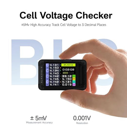 ISDT Lipo Active Balancer with Voltage Display for 2s to 8s RC Batteries, 3A Fast Balancing, Smart Battery Checker Tester Monitor for Lifepo4 Lithium LiPo - BL8