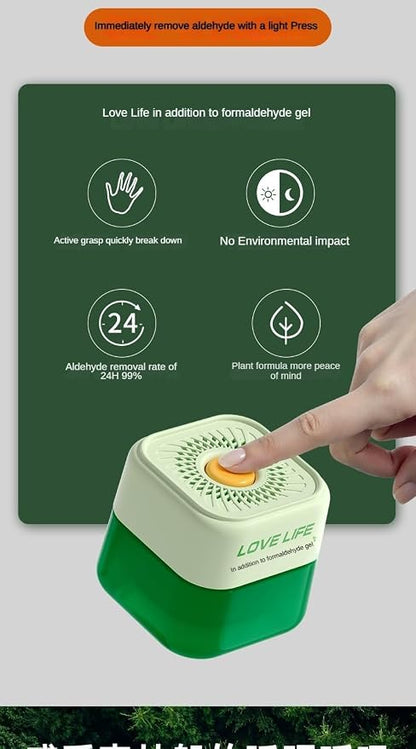 Plant-Based Formaldehyde Remover Kit | 24h Fast-Acting, 90-Day Long-Lasting, One-Click Activation, No Electricity, Safe for Baby, with Test Kit & Activated Carbon for Home, Closet, Bedroom