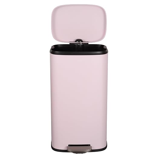 happimess Curtis 8 Gal Step Trash Can Soft Close 25", Blush Pink