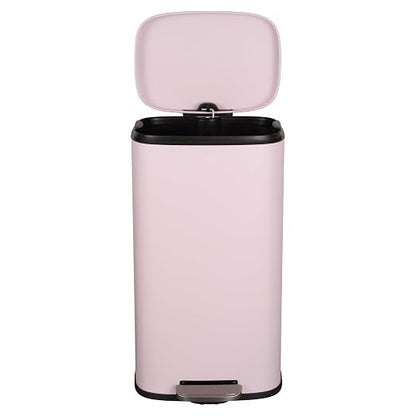 happimess Curtis 8 Gal Step Trash Can Soft Close 25", Blush Pink