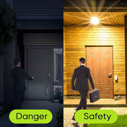 Boxlood Motion Sensor Light Bulbs, 12W(100-Watt Equivalent) PIR Motion Activated Dusk to Dawn Outdoor LED Light Bulb, E26 5000K Daylight, Perfect for Garage Front Door Porch Hallway Basement 4Piece