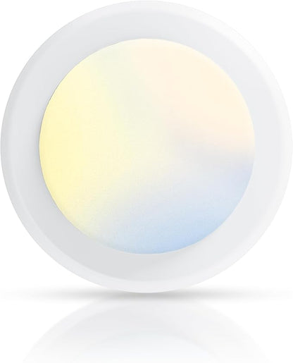 ECOELER 6 Inch LED Disk Lights, Dimmable Flush Mount Light Fixture, 16.5W 1000 Lumens, 5 Color Selectable Recessed Retrofit Ceiling Lights for Kitchen, Porch, Hallway, ETL & FCC
