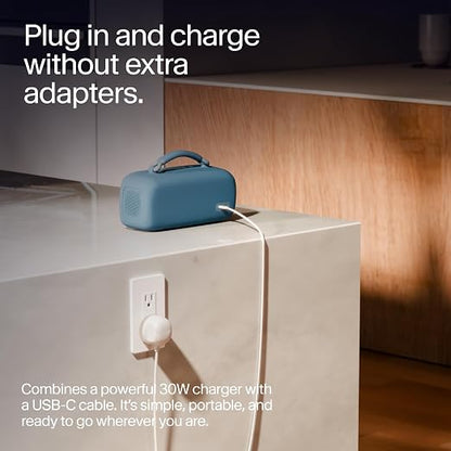 Twelve South PowerCord All in One 30W USB-C Fast Charger, Dune, 4ft | One Cable to Charge Your USB-C Devices, Simplifies Charging from Wall to Device, Fast Charger for iPhones, Tablets, Laptops