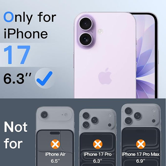 JETech 360 Degree Privacy Screen Protector for iPhone 17 6.3-Inch, 4-Way Anti-Spy Tempered Glass Film with Easy Installation Tool, 2-Pack