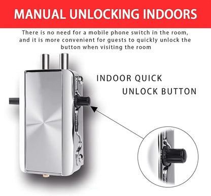 Electronic Deadbolt Door Lock, High Quality Anti-Theft Remote Deadbolt Door Lock Zinc Alloy Remote Lock for Door with 4 Remote Control for Home Office - Remotes/TTLock/Bluetooth Unlocking