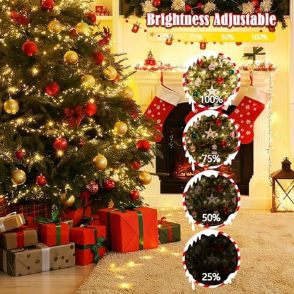 Voice Control 88 Ft 240 LED Smart String Lights with Remote, Warm White