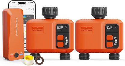 WiFi Sprinkler Timer 2 Zone, Smart Water Timer for Garden Hose Irrigation