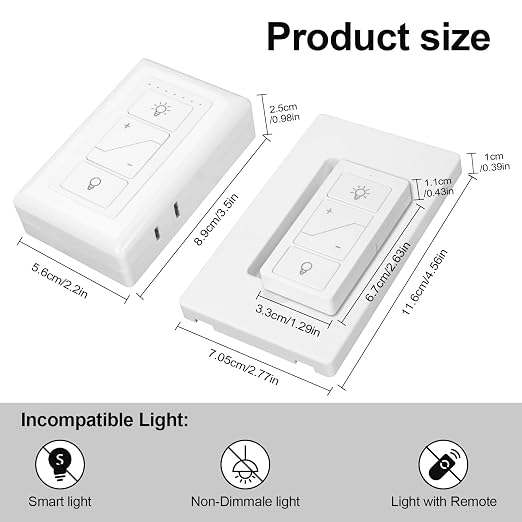 RGBZONE Smart Plug-in Dimmer Switch Compatible with Alexa for Dimmable Lamp