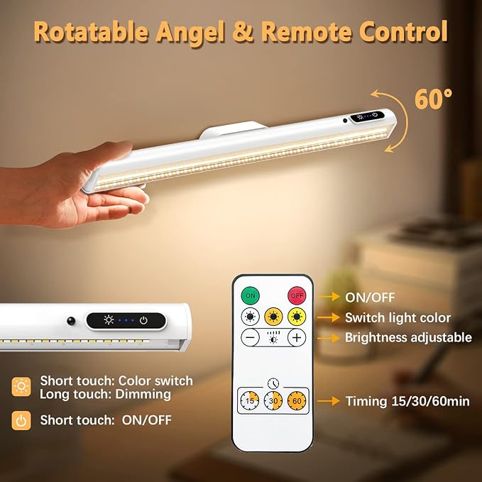Rechargeable Magnetic LED Light Bar, 4000mAh Wireless Closet Light