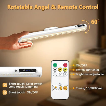 Rechargeable Magnetic LED Light Bar, 4000mAh Wireless Closet Light