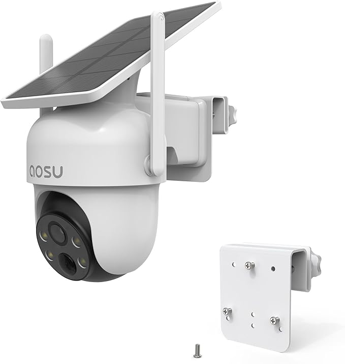 Gutter Mount for AOSU Solar Security Cameras Outdoor Wireless(SolarCam D1 Classic) and ANSQUE Security Cameras Wireless Outdoor (GU01/SA01)（1pack,White）