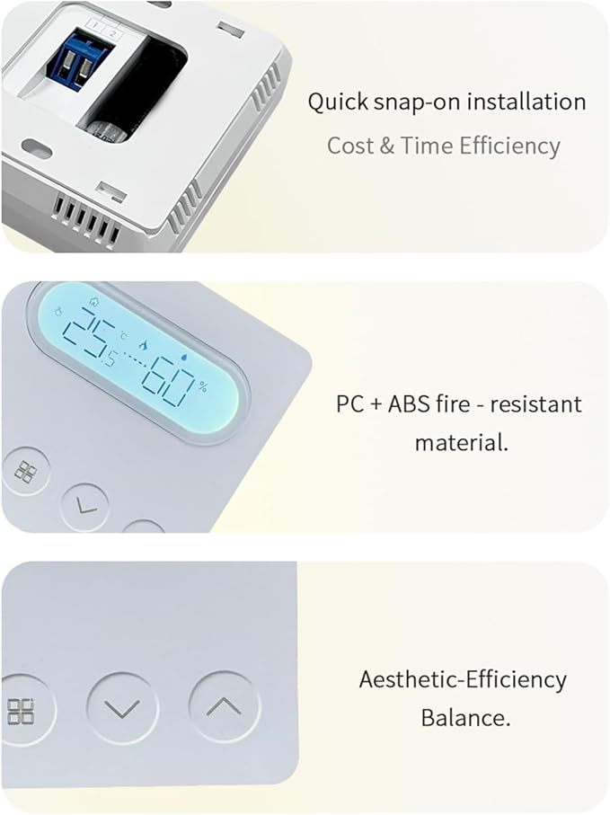 ZIGBEE Voice Control Smart Thermostat WALFRONT 7 Day Heating Plan for Water Floor Heating System Intelligent Wall Heater