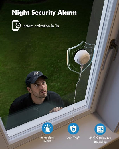 3MP 2K Window Camera 2 Pack with Starlight Color Night Vision