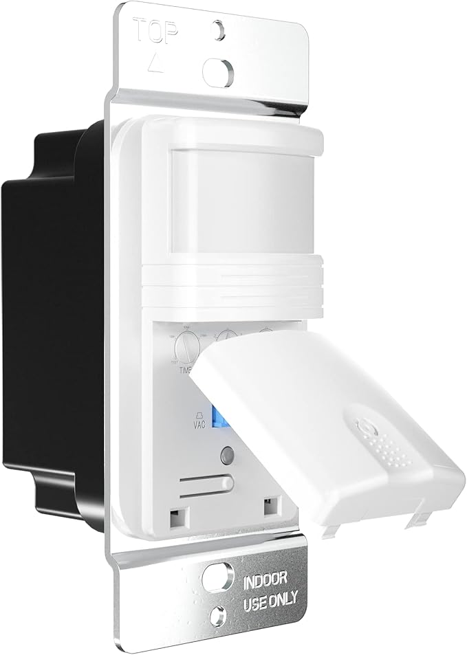 2 Pack, 3-Way Motion Sensor Light Switch (Not Single Pole), Neutral Wire Required, Indoor in-Wall Occupancy Sensor with Wall Plate, Adjustable Timer, Title 24, UL Certified, White