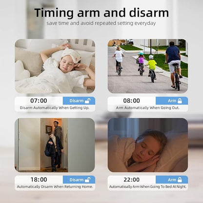 YBJ WiFi Alarm System for Home Security,DIY 4G Smart Home Security System, Wireless Home Alarm System with APP Control, Motion Detector, Door Window Sensor,Siren,Work with Amazon Alexa