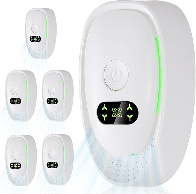 Air Ionizers for Home, Negative Ion Air Purifier - Ultra Quiet Plug In Air Freshener for Bedroom Office Kitchen Basement - Portable Mini Air Cleaner (Oval, 6 PCS)