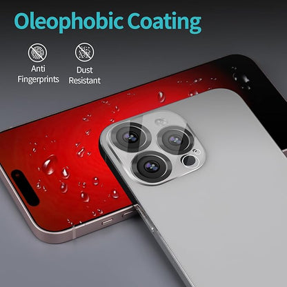 PEHAEL 2+2 Pack for iPhone 15 Pro Max Privacy Screen Protector with Camera Lens Protector Full Coverage Anti-Spy Tempered Glass Film 9H Hardness Easy Installation Bubble Free [6.7 inch]