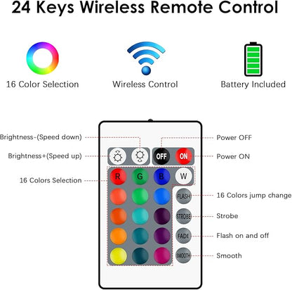 RGBZONE 4 Pin WiFi RGB LED Controller, RF Wireless Remote Control, DC 5V/12V/24V for 5050 3528 5630 RGB LED Strip Lights, Compatible with Alexa Google Home IFTTT
