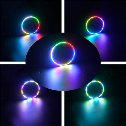 60 LEDs WS2812B 5050 RGB LED Ring Lamp Light Individually Addressable Full Dream Color DC5V with Mini Controller
