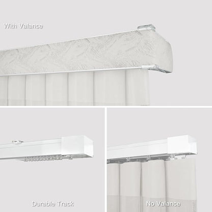 Motorized Sheer Vertical Blinds Work with Alex Google Home, Light Filtering Smart Vertical Blind Sliding Door Blinds Remote Control Blinds for Sliding Glass Door Customize(Jacquard Off-white)