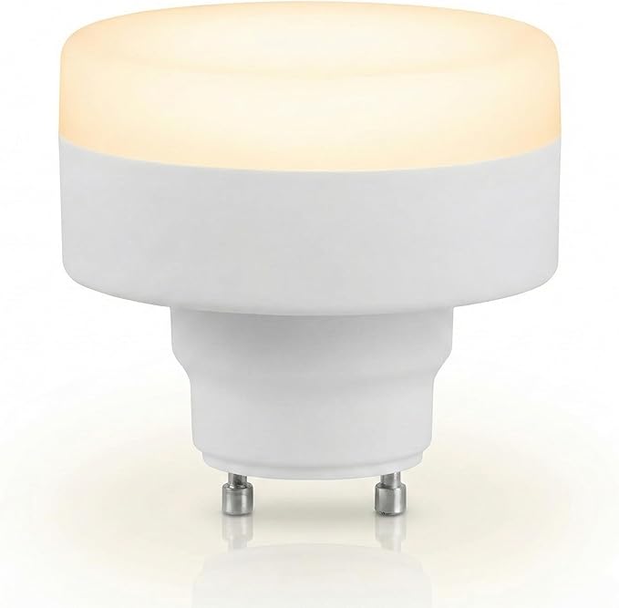 CRIOO GU24 LED Puck Light Bulb, 9W(60w CFL Equivalent), 2700K, 800LM, UL Listed, 2 Prong Light Bulbs for Home Kitchen Closet, Mini Twist Lock Spiral Low Profile Squat Bulb (1 Pack)