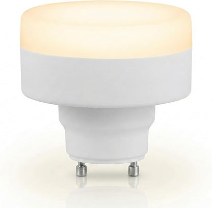 CRIOO GU24 LED Puck Light Bulb, 9W(60w CFL Equivalent), 2700K, 800LM, UL Listed, 2 Prong Light Bulbs for Home Kitchen Closet, Mini Twist Lock Spiral Low Profile Squat Bulb (1 Pack)