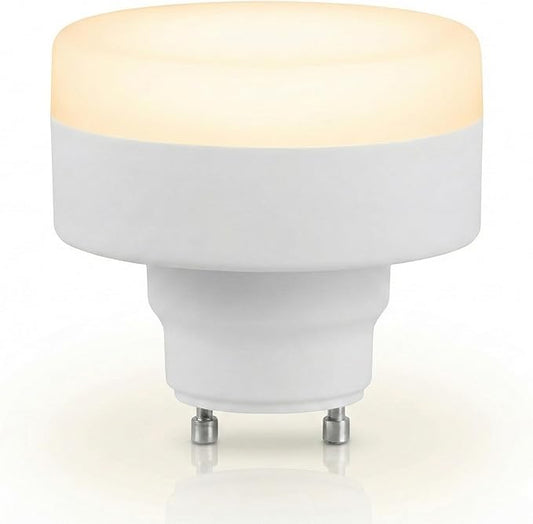 CRIOO GU24 LED Puck Light Bulb, 9W(60w CFL Equivalent), 2700K, 800LM, UL Listed, 2 Prong Light Bulbs for Home Kitchen Closet, Mini Twist Lock Spiral Low Profile Squat Bulb (1 Pack)