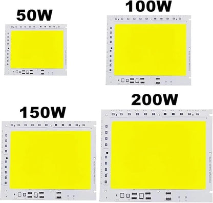 1pcs LED COB Chip 50W 100W 150W 200W 200-240V Smart IC No Need Driver LED Lamp Light Source for Flood Light Spotlight DIY Lighting(150W,200-240V_White Light)