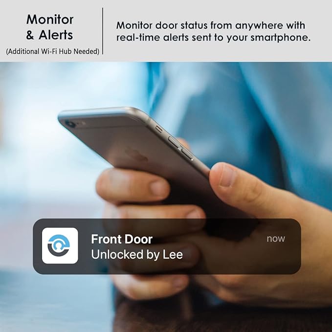 Lockly Secure Plus, RFID Card Smart Lock, Keyless Entry Door Lock, Smart Locks for Front Door, PIN Genie® Keypad, 3D Biometric Fingerprint Sensor, Auto Lock Smart Door Lock