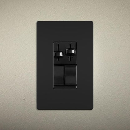 Legrand Pass & Seymour 450W LS Series Preset Dimmer Light Switch for Dimmable LED & CFL Bulbs Plus 1.6A Ceiling Fan Control, Single Pole/3-Way, LSCLDC163PBK, Black, 1 Count