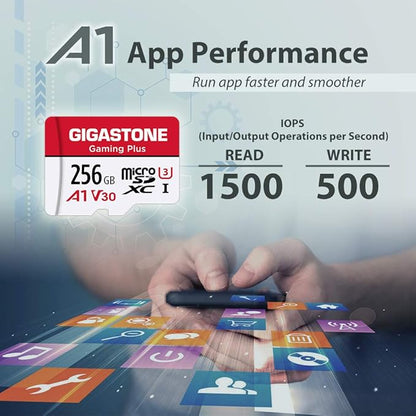 【for Switch 1 Only】 GIGASTONE 256GB Micro SD Card, Gaming Plus, Nintendo-Switch 1 Compatible, 4K UHD Video Recording (MSD-GamingPlus-256GB-1PK)